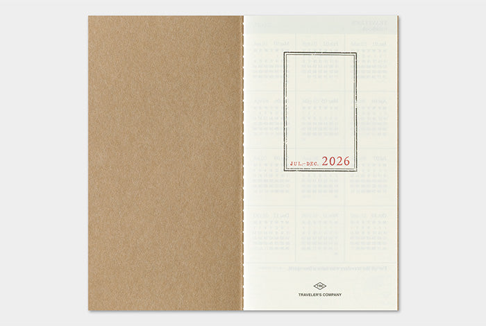 TRC TRAVELER’S notebook Diary 2026 Weekly + Memo Second Half