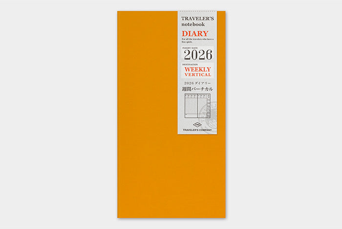TRC TRAVELER’S notebook Diary 2026 Weekly Vertical Second Half
