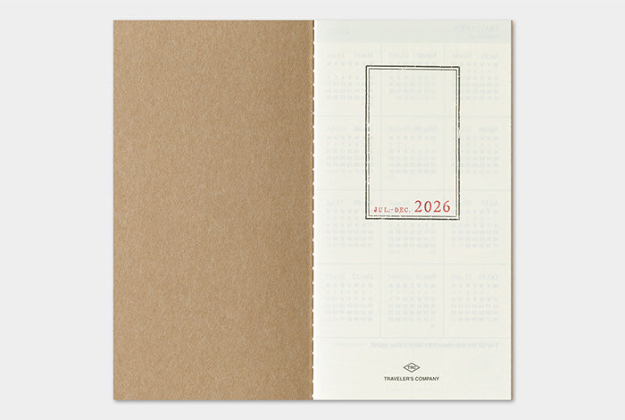 TRC TRAVELER’S notebook Diary 2026 Weekly Vertical Second Half