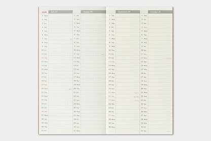 TRC TRAVELER’S notebook Diary 2026 Weekly Vertical Second Half
