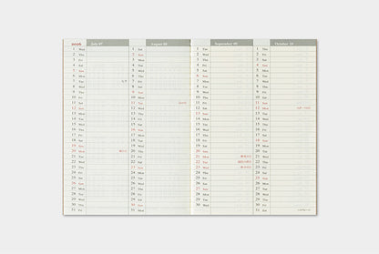 TRC TRAVELER’S Passport Diary 2026 Weekly Second Half