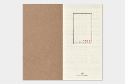 Traveler's Notebook 2027 Weekly+Memo Refill Regular Size