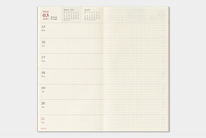 Traveler's Notebook 2027 Weekly+Memo Refill Regular Size