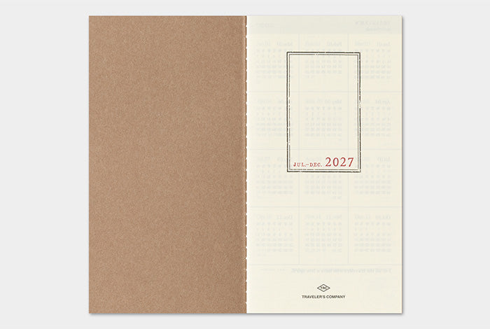 Traveler's Notebook 2027 Weekly+Memo Refill Regular Size