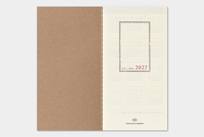 Traveler's Notebook 2027 Weekly+Memo Refill Regular Size