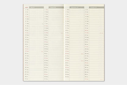 Traveler's Notebook 2027 Weekly+Memo Refill Regular Size