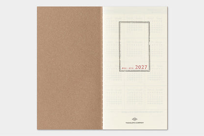 Traveler's Notebook 2027 Weekly Vertical Refill Regular Size