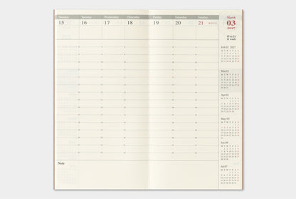 Traveler's Notebook 2027 Weekly Vertical Refill Regular Size