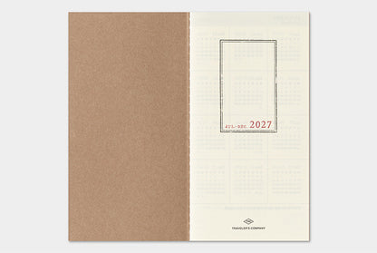 Traveler's Notebook 2027 Weekly Vertical Refill Regular Size