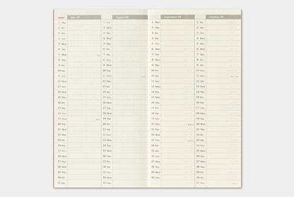 Traveler's Notebook 2027 Weekly Vertical Refill Regular Size