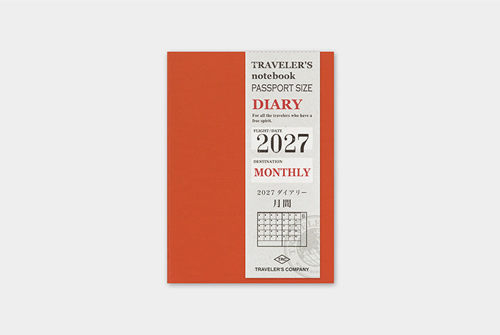 Traveler's Notebook 2027 Monthly Refill Passport Size