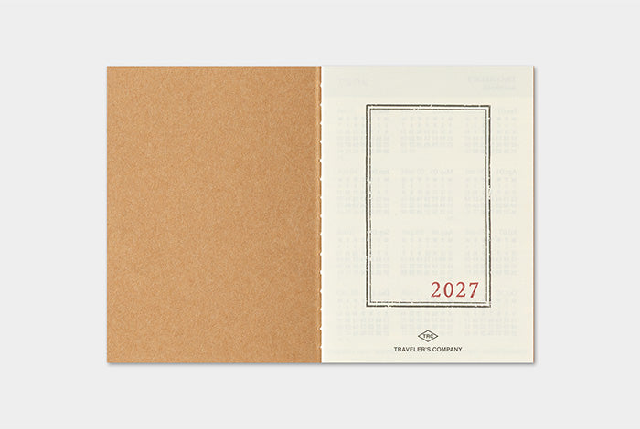 Traveler's Notebook 2027 Monthly Refill Passport Size