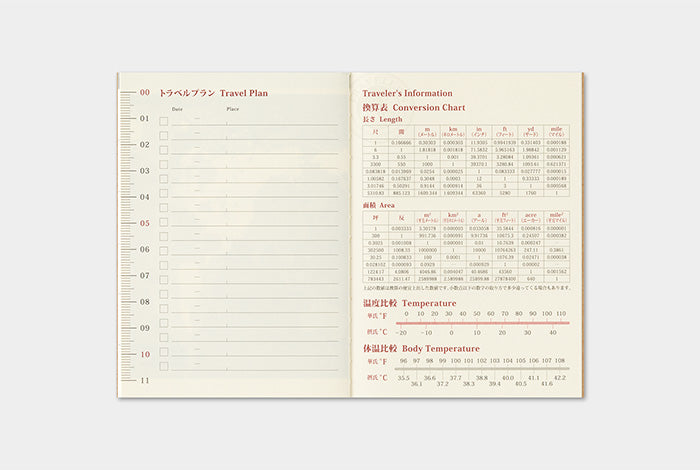 Traveler's Notebook 2027 Monthly Refill Passport Size