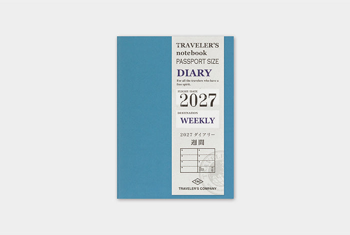 Traveler's Notebook 2027 Weekly Refill Passport Size