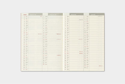 Traveler's Notebook 2027 Weekly Refill Passport Size
