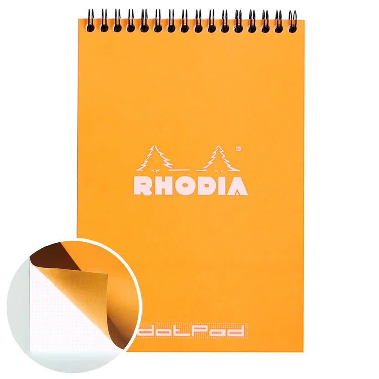 Rhodia No 16 Classic Wirebound Pad A5 Dotted Orange