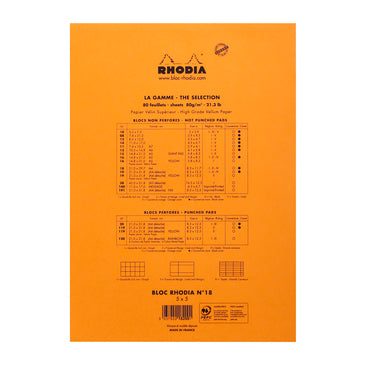 Rhodia Pad No18 A4 Blank Orange