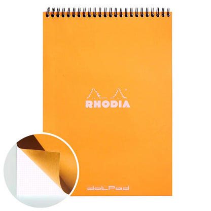 Rhodia No 18 Classic Wirebound Pad A4 Dotted Orange