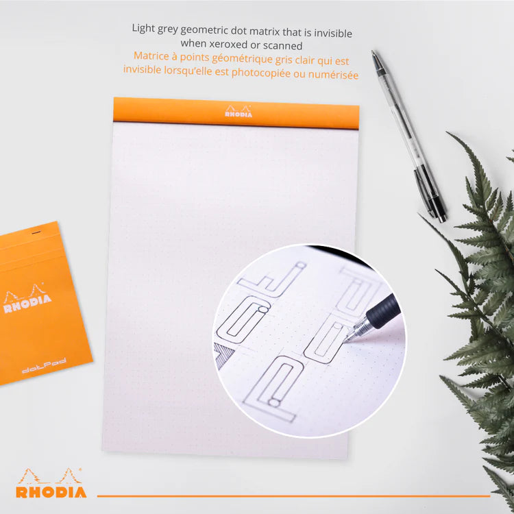 Rhodia Notepad N°18 A4 Dotted Orange