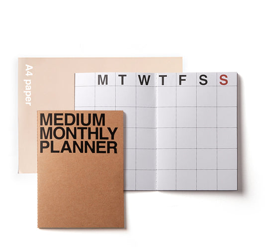 JStory Monthly Planner Medium Kraft/Black