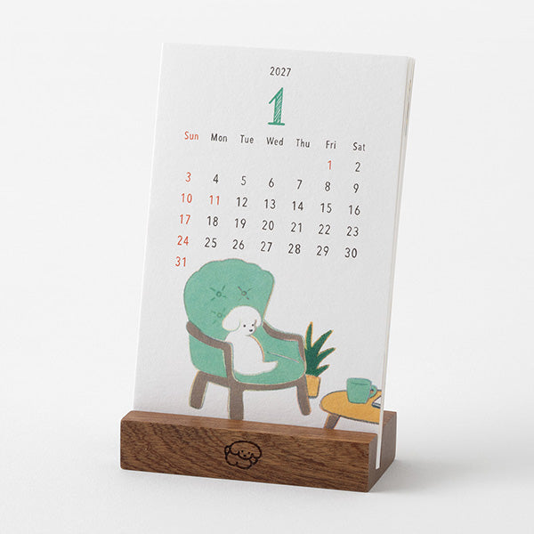 Midori 2027 Stand Calendar Dog