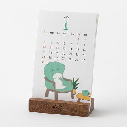 Midori 2027 Stand Calendar Dog