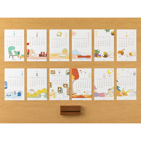 Midori 2027 Stand Calendar Dog