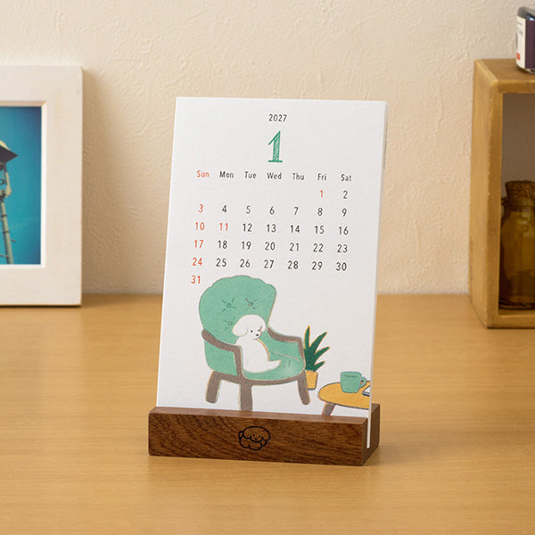 Midori 2027 Stand Calendar Dog