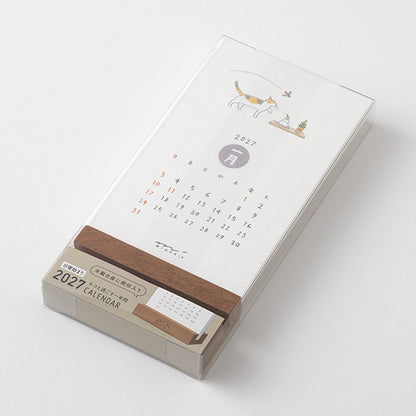 Midori 2027 Stand Calendar Cat