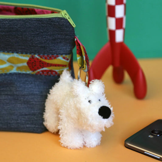 Tintin Plush Keyring (Snowy)
