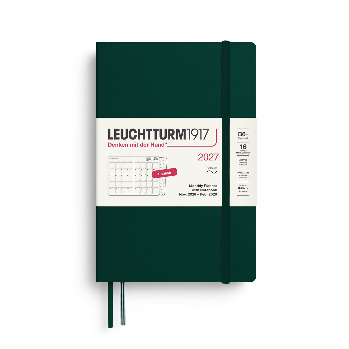 Leuchtturm 2026-2028 16M Monthly Planner & Notebook B6+ Softcover