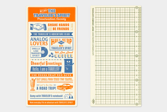 TRC Traveler's Notebook 2026 Plastic Sheet Regular