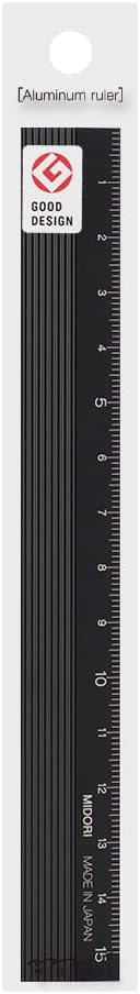 Midori Aluminium Ruler 15 cm
