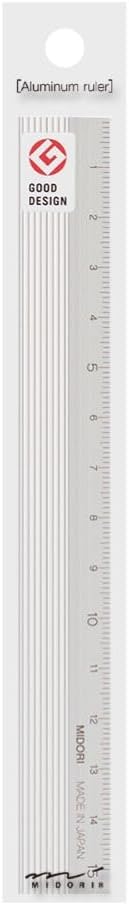Midori Aluminium Ruler 15 cm
