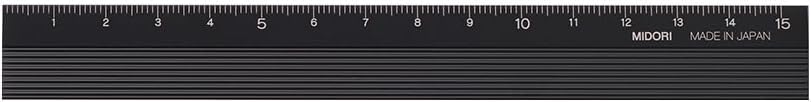 Midori Aluminium Ruler 15 cm