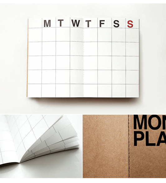 JStory Monthly Planner Medium Kraft/Black