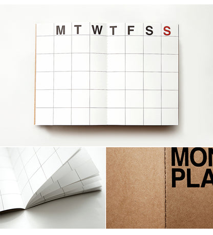 JStory Monthly Planner Medium Black/Gold