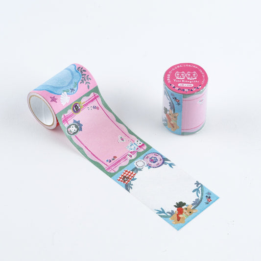 Hobonichi Accessories Yumi Kitagishi: Sticky Note Roll - White Cat’s Table Decorations