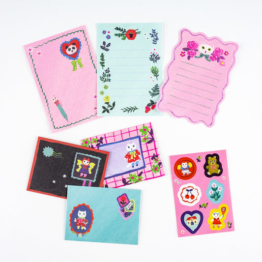Hobonichi Accessories Yumi Kitagishi: White Cat’s Mini Letter Set