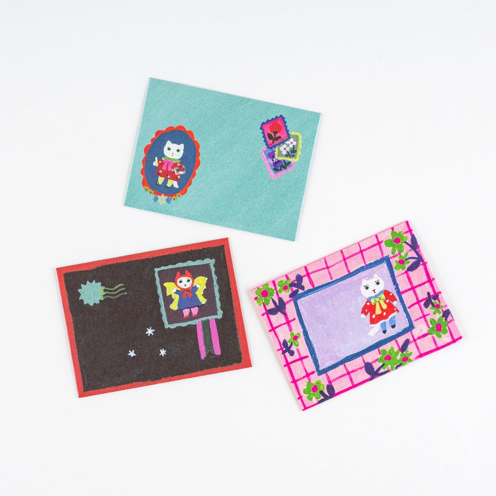 Hobonichi Accessories Yumi Kitagishi: White Cat’s Mini Letter Set