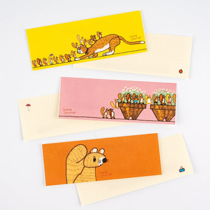 Hobonichi Accessories 100%ORANGE Letter Set - Squirrel’s Moving Day