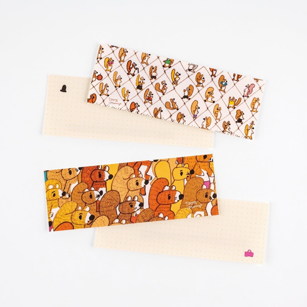 Hobonichi Accessories 100%ORANGE Letter Set - Squirrel’s Moving Day