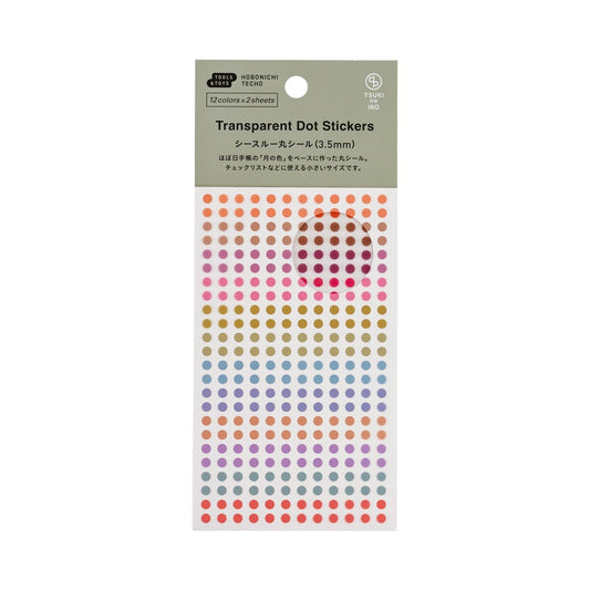 Hobonichi Accessories TSUKI no IRO: Stickers Transparent Dot  (3.5mm)
