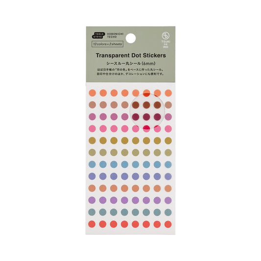 Hobonichi Accessories TSUKI no IRO: Stickers Transparent Dot  (6mm)