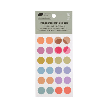 Hobonichi Accessories TSUKI no IRO: Stickers Transparent Dot  (15mm)