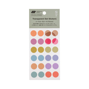 Hobonichi Accessories TSUKI no IRO: Stickers Transparent Dot  (15mm)