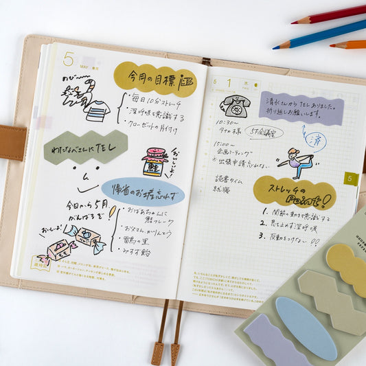 Hobonichi Accessories TSUKI no IRO: Sticky Notes (Shape)