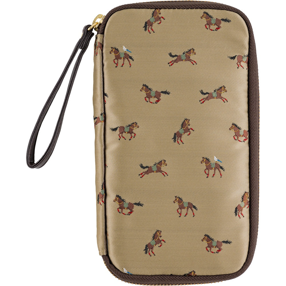 Hobonichi Small Drawer Pouch (Bow & Tie: Galloping Horses)
