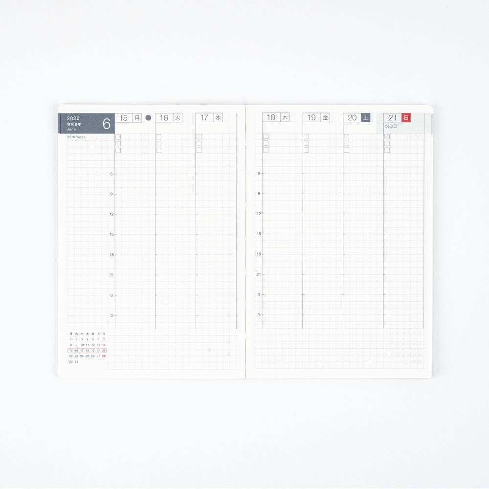 Hobonichi 2026 Weekly Calendar A6