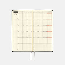 Load image into Gallery viewer, Hobonichi 2025 Weeks White Line: Black JPN Apr Start
